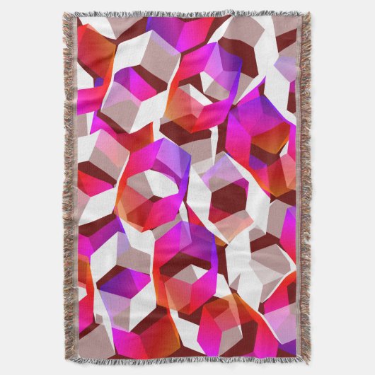 Viele Hexagons mit dunkelrotem Hintergrund Decke (Vorderseite Vertikal)