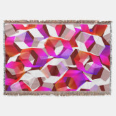 Viele Hexagons mit dunkelrotem Hintergrund Decke (Vorderseite)