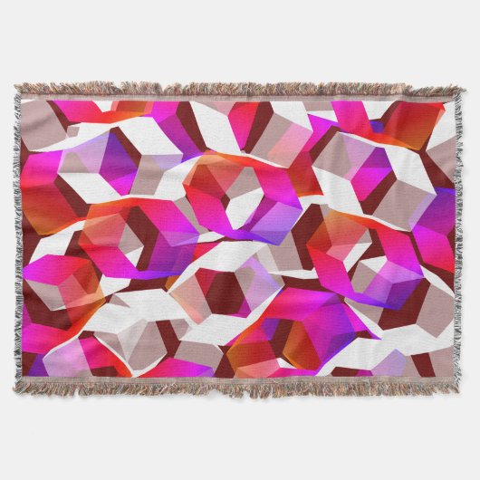 Viele Hexagons mit dunkelrotem Hintergrund Decke (Vorderseite)
