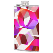 Viele Hexagons mit dunkelrotem Hintergrund Flachmann (Links)