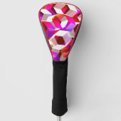 Viele Hexagons mit dunkelrotem Hintergrund Golf Headcover (Vorderseite)