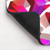 Viele Hexagons mit dunkelrotem Hintergrund Mousepad (Ecke)