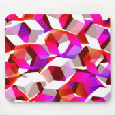 Viele Hexagons mit dunkelrotem Hintergrund Mousepad (Vorne)