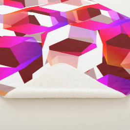 Viele Hexagons mit dunkelrotem Hintergrund Sherpadecke