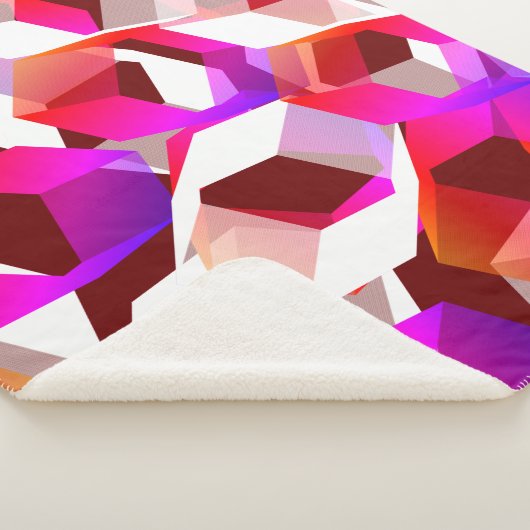 Viele Hexagons mit dunkelrotem Hintergrund Sherpadecke (3/4)