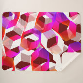 Viele Hexagons mit dunkelrotem Hintergrund Sherpadecke (Vorderseite (Horizontal))