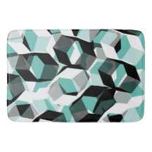 Viele Hexagons mit farblosen Teilen, auf leicht aq