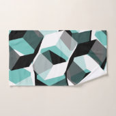 Viele Hexagons mit farblosen Teilen, auf leicht aq Badhandtuch Set (Handtuch)