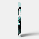 Viele Hexagons mit farblosen Teilen, auf leicht aq Case-Mate iPhone Hülle (Rückseite / Links)