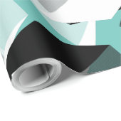 Viele Hexagons mit farblosen Teilen, auf leicht aq Geschenkpapier (Rolleneckpunkt)