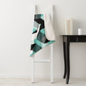 Viele Hexagons mit farblosen Teilen, auf leicht aq Sherpadecke (Beispiel)