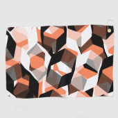 Viele Hexagons mit farblosen Teilen aus lachsfarbe Golfhandtuch (Horizontal)