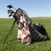 Viele Hexagons mit farblosen Teilen aus lachsfarbe Golfhandtuch (Gras)