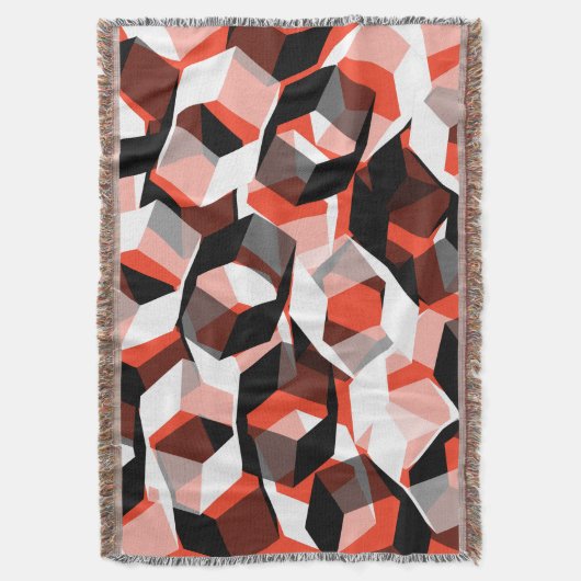 Viele Hexagons mit farblosen Teilen, in klarem Rot Decke (Vorderseite Vertikal)