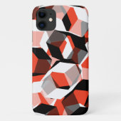 Viele Hexagons mit verfärbten Teilen in hellrot Case-Mate iPhone Hülle (Rückseite)