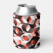 Viele Hexagons mit verfärbten Teilen in hellrot Dosenkühler (Kanne Vorderseite)