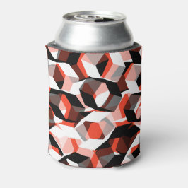 Viele Hexagons mit verfärbten Teilen in hellrot Dosenkühler