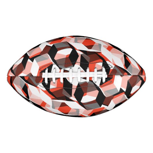 Viele Hexagons mit verfärbten Teilen in hellrot Football (Vorderseite)