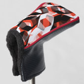 Viele Hexagons mit verfärbten Teilen in hellrot Golf Headcover (3/4 Vorderseite)