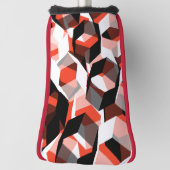 Viele Hexagons mit verfärbten Teilen in hellrot Golf Headcover (Rotieren 90)
