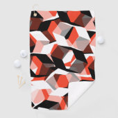 Viele Hexagons mit verfärbten Teilen in hellrot Golfhandtuch (Insitu)