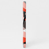 Viele Hexagons mit verfärbten Teilen in hellrot iPhone Hülle (Rechte Seite)