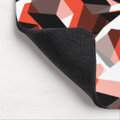 Viele Hexagons mit verfärbten Teilen in hellrot Mousepad (Ecke)