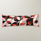 Viele Hexagons mit verfärbten Teilen in hellrot Seitenschläferkissen (Rückseite)