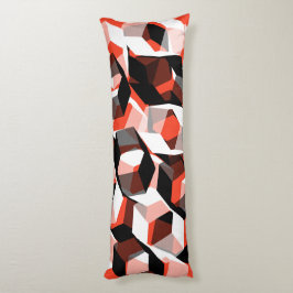 Viele Hexagons mit verfärbten Teilen in hellrot Seitenschläferkissen