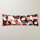 Viele Hexagons mit verfärbten Teilen in hellrot Seitenschläferkissen (Vorderseite)