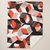 Viele Hexagons mit verfärbten Teilen in hellrot Sherpadecke (Vorderseite)