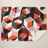 Viele Hexagons mit verfärbten Teilen in hellrot Sherpadecke (Vorderseite (Horizontal))