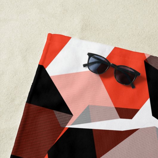 Viele Hexagons mit verfärbten Teilen in hellrot Strandtuch (Beispiel)