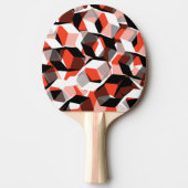 Viele Hexagons mit verfärbten Teilen in hellrot Tischtennis Schläger (Vorderseite)