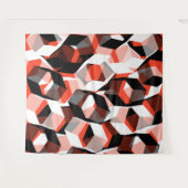 Viele Hexagons mit verfärbten Teilen in hellrot Wandteppich (Vorderseite (Horizontal))