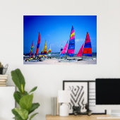Viele Hobie Segelboote in Jersey Poster (Heimbüro)