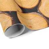 Viele Holzstämme runder Teakholz-Baumstämme Geschenkpapier (Rolleneckpunkt)