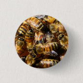 Viele Honigbienen Button (Vorderseite)