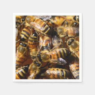 Viele Honigbienen Serviette