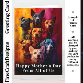 Viele Hunde farbenfrohe Hintergrund CT6 Custom Mot Karte