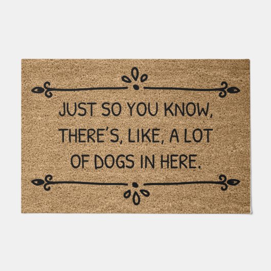Viele Hunde hier Fußmatte (Vorderseite)