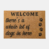 Viele Hunde hier Niedlicher Hund Lover Fußmatte (Vorderseite)