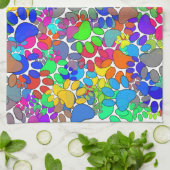 Viele Hunde-Paw-Prints Geschirrtuch (Gefaltet)