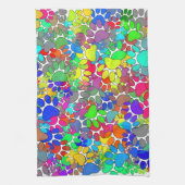 Viele Hunde-Paw-Prints Geschirrtuch (Vertikal)