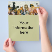 Viele Hunde sammeln Flyer (Hand)