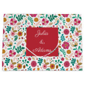 Viele huschige weiße Geschenktasche Große Geschenktüte (Vorderseite)