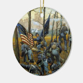 Viele Kämpfe heute von Keith Rocco Keramik Ornament (Links)