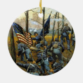 Viele Kämpfe heute von Keith Rocco Keramik Ornament (Hinten)