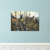 Viele Kämpfe heute von Keith Rocco Leinwanddruck (Insitu (Holzboden))