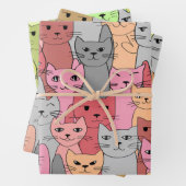 Viele Katzen-Design Geschenkpapier Set (Beispiel)